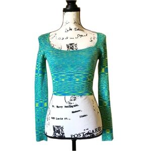 F21 Cropped Tie Dye Sweater